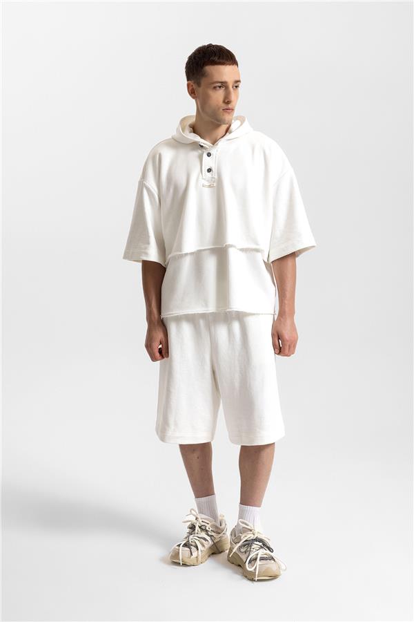 PİS DİKİŞLİ DOUBLE LAYERED SWEATSHİRT